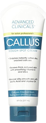 Product Cover Advanced Clinicals Callus Cream. Best Foot Cream for callus and rough spots. For Rough Dry Skin on Feet, Hands, Elbows. (8oz)