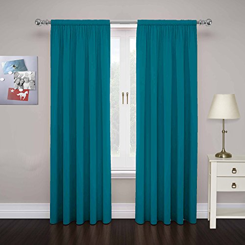 Product Cover Pairs to Go 15110080X084TEL Cadenza 80-Inch by 84-Inch Microfiber Window Panel Pair, Teal