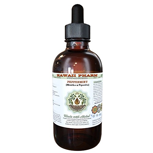 Product Cover Peppermint Alcohol-FREE Liquid Extract, Organic Peppermint (Mentha X Piperita) Dried Leaf Glycerite Natural Herbal Supplement, Hawaii Pharm, USA 2 fl.oz