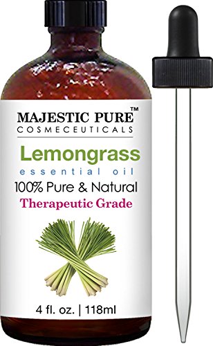 Product Cover Majestic Pure Lemongrass Essential Oil, 100% Pure and Natural with Therapeutic Grade, Premium Quality Lemongrass Oil, 4 Fl. Oz.
