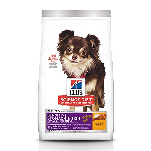 Product Cover Hill's Science Diet Dry Dog Food, Adult, Small & Mini, Sensitive Stomach & Skin, Chicken Recipe, 4 LB Bag