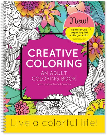 Product Cover SDI Creative Coloring - an Adult Coloring Book with Inspirational Quotes - 8.5