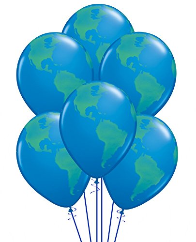 Product Cover Qualatex Globe Biodegradable Latex Balloon, 11-Inch (12-Units)