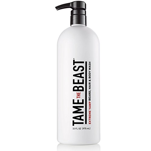 Product Cover Extreme Yawp All-in-One Men's Body Wash by Tame the Beast - 33 ounce Large Liter Pump 3-in-1 Hair, Beard & Body Shampoo - Eucalyptus, Menthol, Caffeine, Green Tea, Vitamins A C & E