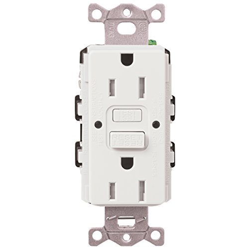 Product Cover Lutron CAR-15-GFST-WH Claro 15-Amp Self-Testing Receptacle, White