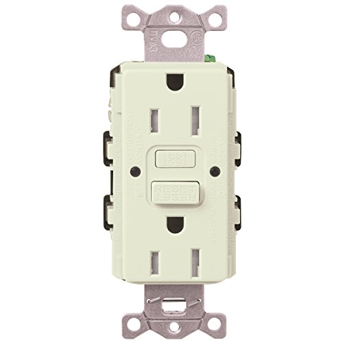 Product Cover Lutron SCR-15-GFST-BI Claro Satin Colors 15-Amp Self-Testing Receptacle, Biscuit
