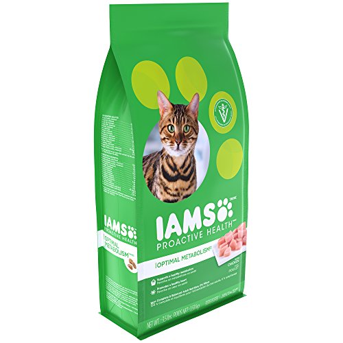 Product Cover Iams Proactive Health Optimal Metabolism Adult Dry Cat Food With Chicken, 3.5 Lb. Bag