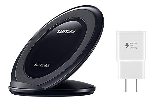 Product Cover Samsung Qi Certified Fast Charge Wireless Charging Pad + Stand - Supports wireless charging on Qi compatible smartphones - Black