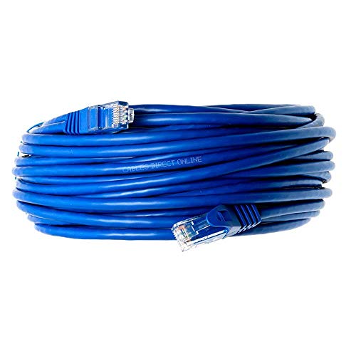 Product Cover Cables Direct Online Snagless Cat5e Ethernet Network Patch Cable Blue 200 Feet