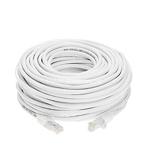 Product Cover Cables Direct Online Snagless Cat5e Ethernet Network Patch Cable White 25 Feet