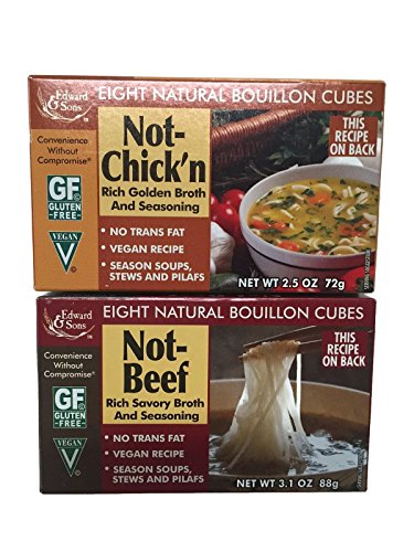 Product Cover Not-Beef + Not-Chick'n Edward & Sons Bouillon Cubes, Variety Set [1 of Each]