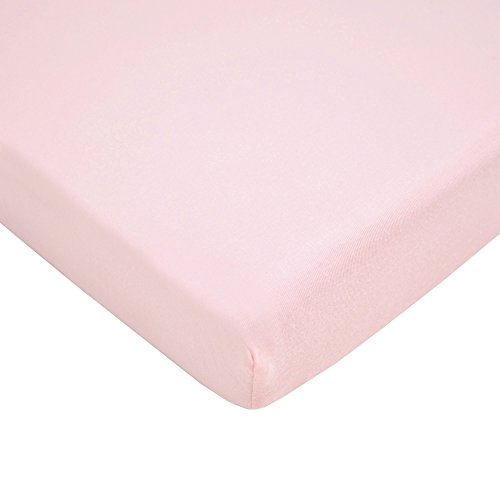 Product Cover TL Care 100% Natural Cotton Value Jersey Knit Fitted Portable/Mini-Crib Sheet, Pink, Soft Breathable, for Girls