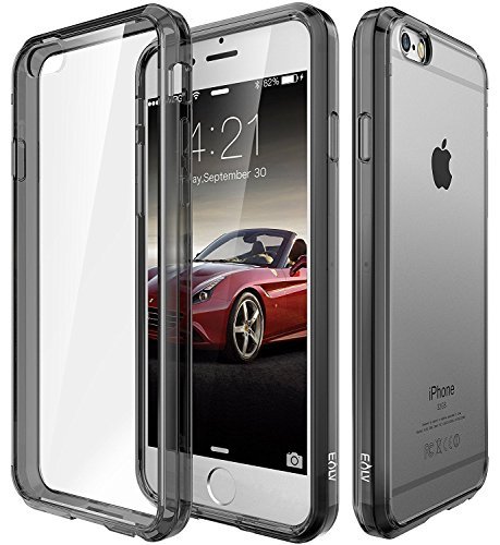 Product Cover Elv Ultimate Protection Slim Scratch / Dust Proof Transparent Back Case With Shock Absorbing Case Cover For Apple Iphone 6S / Iphone 6 4.7 Inch - Grey