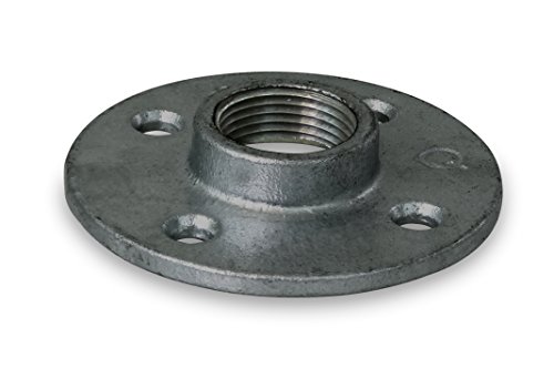 Product Cover Everflow Supplies BMFL0114 Black Malleable Floor Flange with Four Screw Holes, 1.25