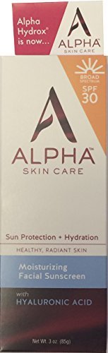 Product Cover Alpha Skin Care (Alpha hydrox) Moisturizing Facial Sunscreen SPF 30, 3 oz.