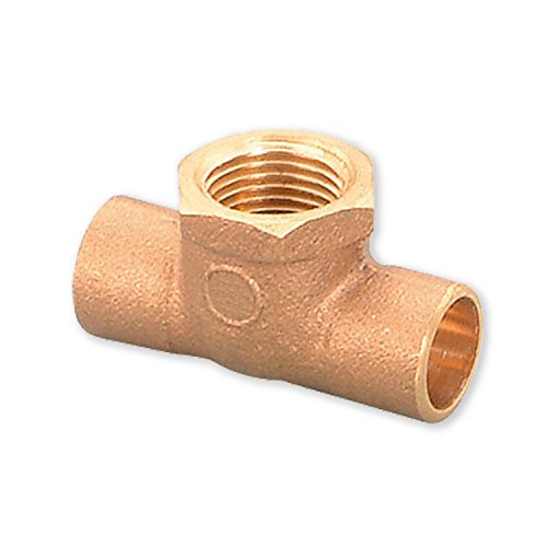 Product Cover Everflow Supplies CCFT0034-NL C X C X F Lead Free Cast Brass Tee Fitting with Solder Cups and Female Threaded Branch, 3/4