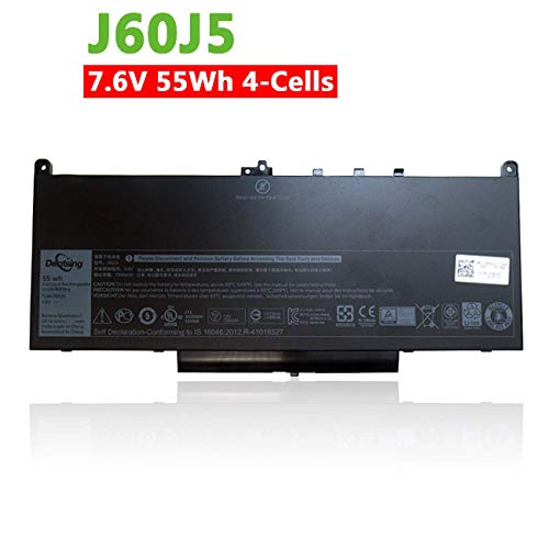Product Cover Dentsing J60J5 7.6V 55WH Laptop Battery Replacement for Dell Latitude E7270 E7470 Series R1V85 451-BBSX 451-BBSY 451-BBSU MC34Y 242WD