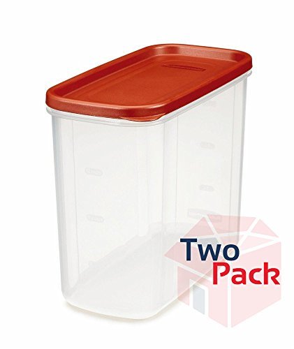 Product Cover Rubbermaid 071691688037 Dry Food Storage 16 Cup Clear Base, 2 Pack, Everyday