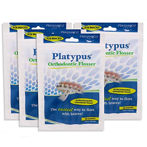 Product Cover Platypus Ortho Flossers for Braces 30-Count Bag (4 Pack)