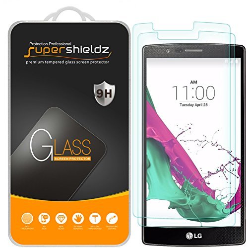 Product Cover [2-Pack] LG G4 Tempered Glass Screen Protector, Supershieldz Anti-Scratch, Anti-Fingerprint, Bubble Free [ Lifetime Warranty]