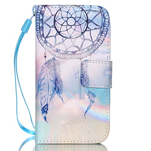 Product Cover JanCalm iPhone 4S Case,iPhone 4 Case, [Wrist Strap Design][Kickstand] Pattern Premium PU Leather Wallet [Card/Cash Slots] Flip Cover for iPhone 4/4SIncluding-ONE Crystal Pen (Aeolian Bells)