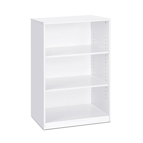 Product Cover FURINNO JAYA Simple Home 3-Tier Adjustable Shelf Bookcase, White