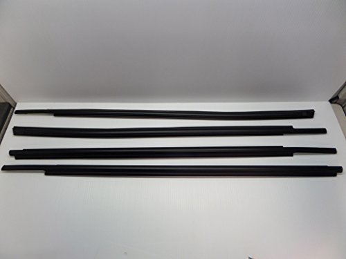 Product Cover Toyota Tundra Crewmax 2007 - 2015 4pc Exterior Weatherstrip Belt Molding Set Genuine OE OEM