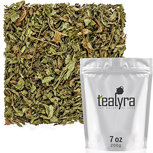 Product Cover Tealyra - Pure Spearmint Leaves - Best African Moroccan Mint Tea - Herbal Loose Leaf Tea - Relaxing - Digestive - Caffeine-Free - 200g (7-ounce)