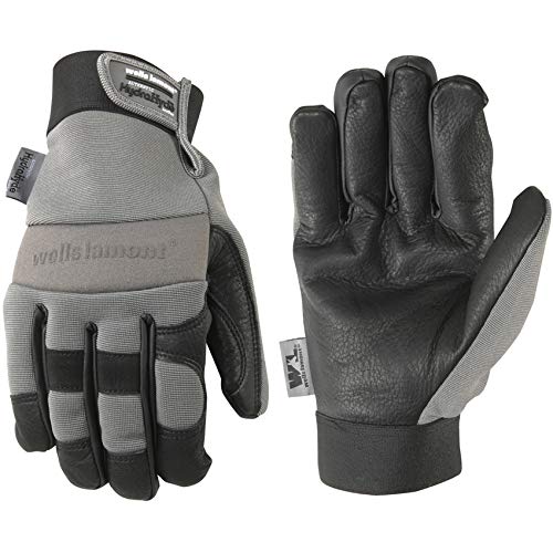 Product Cover Men's HydraHyde Winter Work Gloves, 60-gram Thinsulate, Spandex Back, Cowhide, Large (Wells Lamont 3219L)
