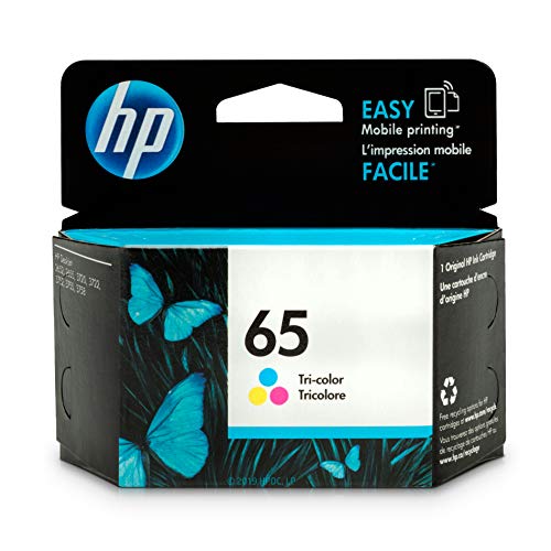 Product Cover HP 65 Tri-color Ink Cartridge (N9K01AN) for HP DeskJet 2624 2652 2655 3722 3752 3755 3758; HP ENVY 5010 5020 5030 5032 5034 5055