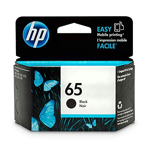 Product Cover HP 65 Black Ink Cartridge (N9K02AN) for HP DeskJet 2624 2652 2655 3722 3752 3755 3758; HP ENVY 5010 5020 5030 5032 5034 5055