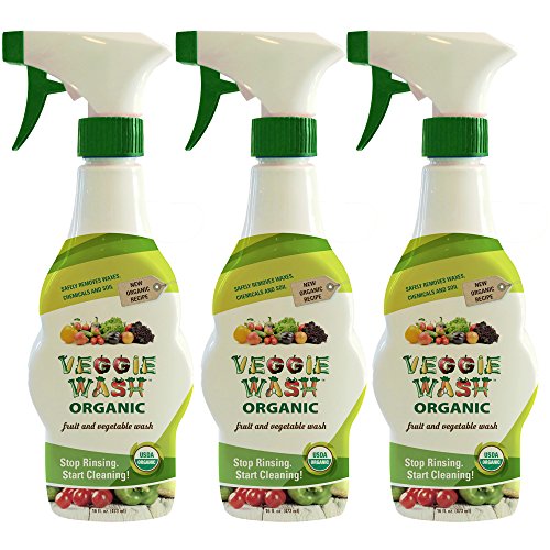 Product Cover Veggie Wash Organic Fruit and Vegetable Wash, Pack of 3, 16-Ounce Each