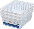 Product Cover Mini Rectangular Storage trays- White- 6 TRAYS