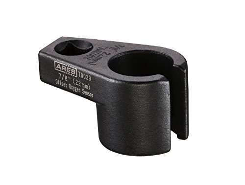 Product Cover ARES 70039-3/8-Inch Drive by 7/8-Inch (22mm) Offset Oxygen Sensor Socket - Wire Gate Accesses Sensor from Side, Preventing Damage to Wires