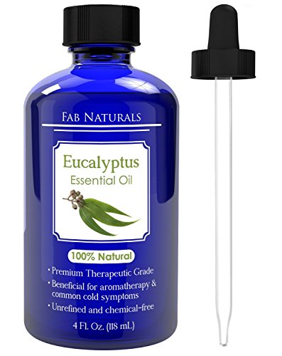 Product Cover Eucalyptus Essential Oil 4oz - Premium Therapeutic Grade, for Diffuser, Humidifier, Sauna, Steam Room, Shower, 100% Pure - by Fab Naturals