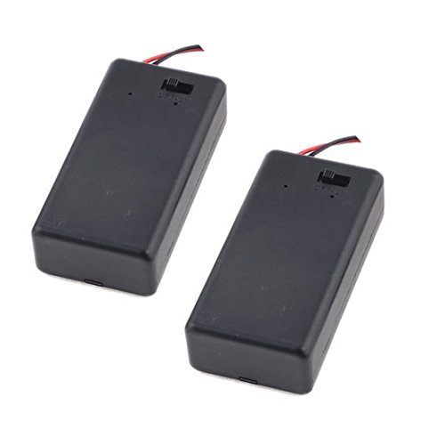 Product Cover 2 Pcs 9V Battery Holder with On Off Switch Cap Lead Wires (for 9V Batery)