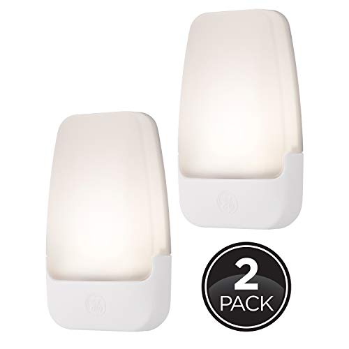 Product Cover GE 30966 LED Plug-In Night Light, 2 Pack, Automatic, Light Sensing, Auto On/Off, Soft White, Energy Efficient, Ideal for Entryway, Hallway, Kitchen, Bathroom, Bedroom, Stairway and Office