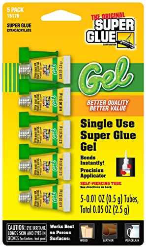 Product Cover Super Glue Gel 15176-12 Single Use Minis, 0.5g, 5 Pack