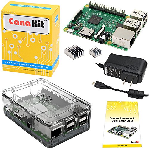 Product Cover CanaKit Raspberry Pi 3 Kit with Premium Clear Case and 2.5A Power Supply (UL Listed)