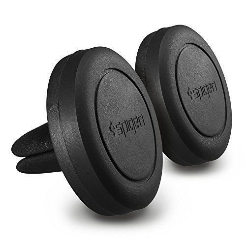 Product Cover Spigen Kuel Q11 Quad Car Phone Mount Magnetic Air Vent 2 Pack Phone Holder Compatible with Most Smartphones - Black