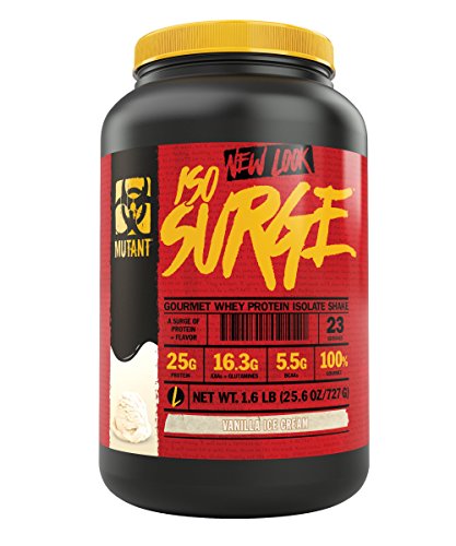 Product Cover Mutant ISO Surge Whey Protein Powder Acts FAST to Help Recover, Build Muscle, Bulk and Strength, Uses Only High Quality Ingredients, 1.6 lb - Vanilla Ice Cream