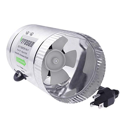 Product Cover VIVOSUN 4 inch Inline Duct Booster Fan 100 CFM, Extreme Low Noise & Extra Long 5.5' Grounded Power Cord