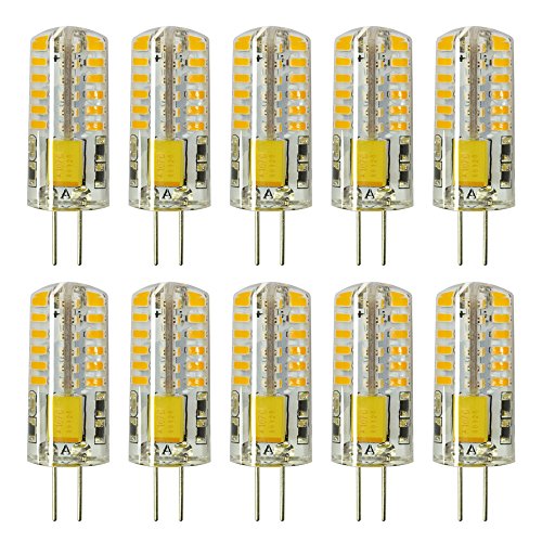 Product Cover Rayhoo 10pcs G4 LED Bulb Bi-Pin Base Light Bulb Lamps 3W AC DC 12V Equivalent to 20W T3Halogen Track Bulb Replacement LED Bulbs(Warm White 2800-3200K)