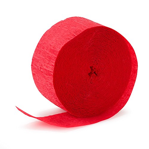 Product Cover Party Crepe Streamer | Apple Red | 81' | Party Decor | 12 Ct. - 18202.4