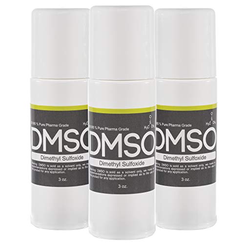 Product Cover 3 Bottle Special, 99.995% Non Diluted, Low Odor Pha rma Grade DMSO (Dimethyl Sulfoxide) 3oz Roll on BPA FREE