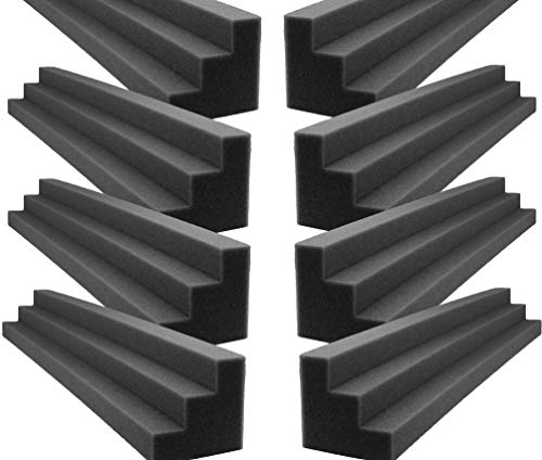 Product Cover Foamily XL Column Acoustic Wedge Studio Foam Corner Block Finish Corner Wall in Studios or Home Theater (8 Pack)