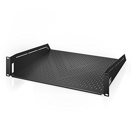 Product Cover AC Infinity Vented Cantilever 2U Universal Rack Shelf, for 19 Â equipment racks. Heavy-Duty 2.4mm Cold Rolled Steel, 100lbs Capacity.