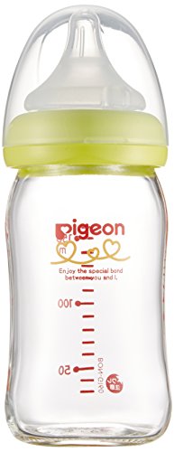 Product Cover Pigeon breast milk realize bottles heat-resistant glass light green 160ml