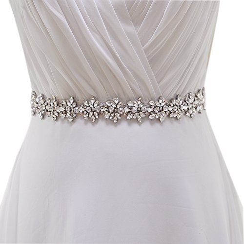 Product Cover Top Queen Women's Crystal Diamond Bridal Belt Sashes Wedding Belts Sash for Wedding