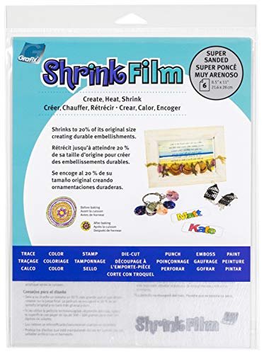 Product Cover Grafix 50 Sheet Sanded Shrink Film Embellishment, 8-1/2
